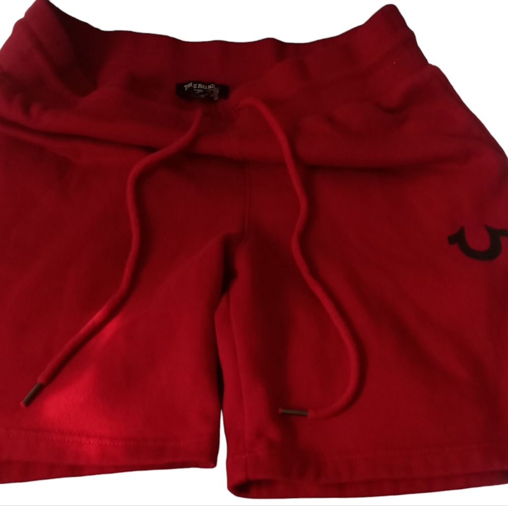 True religion red shorts
